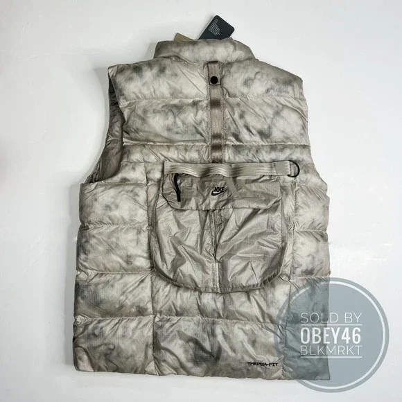 Nike Tech Pack Therma-Fit Gray Bubble Puffer Vest DN2817-087 Mens Size S - Picture 2 of 4